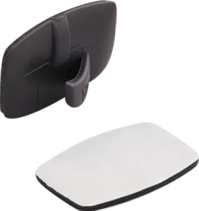 Black and white modern chair seat and backrest pieces.