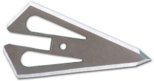 A metal triangular ruler with cut-out shapes and measurement markings.