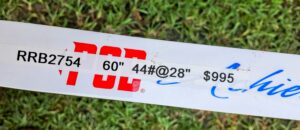 A close-up of a Nike shoe size label showing 60" and size 44.