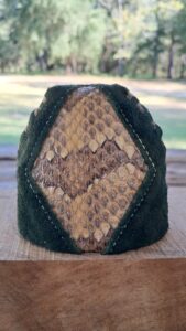 Close-up of a textured, patterned object with a diamond-shaped design.