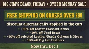 Black Friday and Cyber Monday shipping offer on orders over $75.