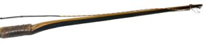 A long, rectangular, yellow and black object.