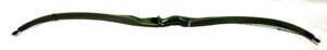 A green wooden frog-shaped percussion instrument with a mallet.